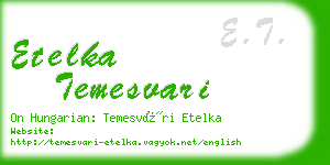 etelka temesvari business card